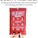 Fire Blanket for Home and Kitchen,40" x 40",4 Pack,Emergency Fire Blanket