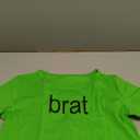 Neon Green Brat Crop Top for Womens - Women Mens Tee Shirts Babe Party Cosplay Halloween Costumes (Medium)