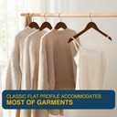 Wooden Shirt Hangers - Pack of 30 Sturdy Wood Hangers, Ideal for Laundry & Everyday Use, Heavy Duty, Walnut