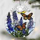 Lavender Butterfly Christmas Ornaments: Christmas Tree Ornaments, Holiday Decor for Flower Lover, Stocking Stuffers, Gift Ideas, Xmas Gifts & Gifts for Butterfly Lover