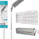 Bona High Performance Dusting System - 1 Extendable Handle, 3 Disposable Dusters, 1 Reusable Duster, & 1 Storage Bag - Extendable Dusting Kit, White 