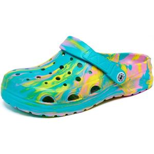 Kids Boys & Girls Black Camouflage Clogs Children's Beach Shoes Classic Marbled Tie Dye Clog Little Kid (6 Big Kid)