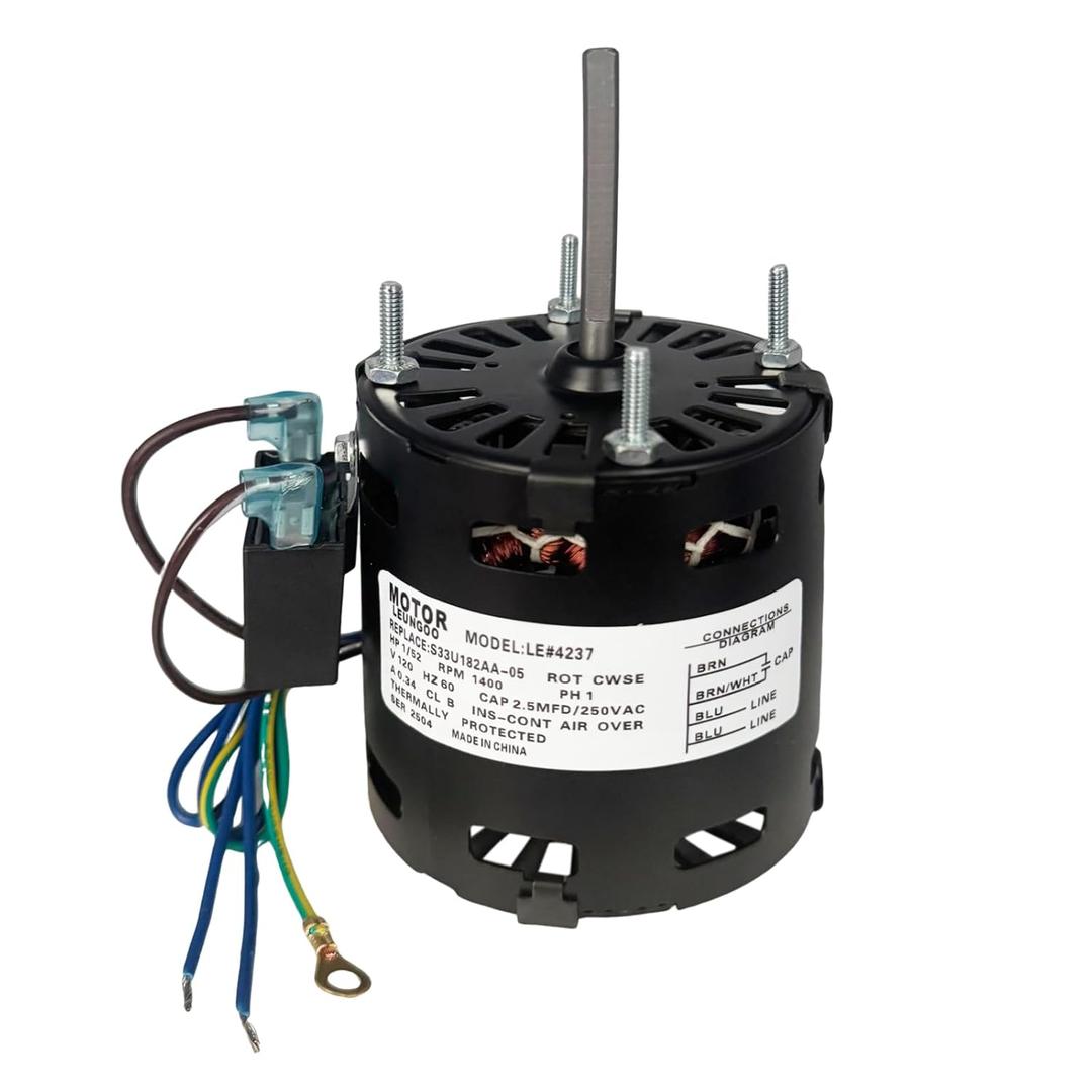 AA-4237 Fan Motor Replaces Aprilaire humidifier Blower Motor Part Number 4237 for Series 700, 760 and 768, 3.3 inch 1/52HP 1400RPM 120V 60HZ CWSE Rotation