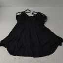 Senert Women's Nightgown Sexy Babydoll Lingerie Dress V-neck Chemise Nightgown Full Slip Babydoll Sleepwear XL, Black