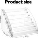 7 Tier Tea Bag Organizer Holder, Versatile Acrylic Tea Packets Storage Box Container Display Stand Rack for Counter Cabinet Countertop Kitchen Office Graded Cards
