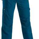 KOI Women's Lindsey Ultra Comfortable Cargo Style Scrub Pants Sizes, Caribbean, Small/ Tall