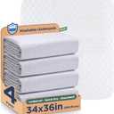 Waterproof Reusable Incontinence Bed Pads Washable Incontinence Underpads 8 Cups Absorbency,Mattress Protector for Adults, Kids and Pets(34”x 36” inch 4 Pack) 