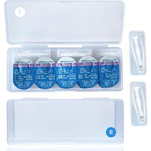 LCFALO 2 Pack Contact Lens Organizer Case, Portable Storage Case for Disposable Contact Lenses for 30 Days Storage Box for All Contact Lens with Stick Tool Set（2 Contact Lens Cases+2 Stick Tool Set）