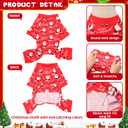 Jeere 6 Pcs Dog Pajamas, Dog Holiday Pajamas Jumpsuit for Small Medium Boy Girl Puppy Winter Pet Clothes(Christmas,M)