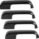 GoaMotors 4PCS Exterior Door Handle Cover w/o Smart Keyhole Compatible with Ford F-150 4DR 2015 2016 2017 2018 2019 2020 Door Handle Carbon Fiber Pattern Trim