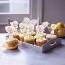 Ephlyn 36Pcs Floral Cupcake Toppers Baby in Bloom Baby Shower Cake Decorations Wildflower Baby Shower Decorations Flower Birthday Cupcake Toppers for Wildflower Birthday Party Decorations