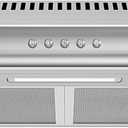 FIREGAS Under Cabinet Range Hood 30 Inch, Ducted/Ductless Convertible Vent Hood with 250 CFM, 3-Speed Fan, Energy-Efficient LED Lights for Kitchen Stove Ventilation (Stainless Steel)