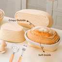 9 Inch Banneton Proofing Basket Set, Sourdough Starter Kit for Artisan Bread Baking, Includes Tools for Dough Proofing and Gift Packaging