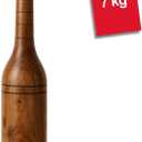 KNK Wooden Indian Club Mugdar Strength Training Fitness Club Babool Wood (6 to 7 KG)