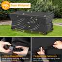 Velway Patio Furniture Set Cover - Heavy Duty 420D Waterproof Weatherproof Outdoor Dining Table and Chairs Furniture Set Cover with Reflective Tape Rectangular 67"L x 37"W x 28"H - Black