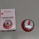 Visual Timer, Teeloray 60-Minute Countdown Timer, Kitchen Timer with Magnetic Base, Mechanical Clockwork, Ringer Alert, Time Management Tool for Children and Adults, Study/Work/Cooking (Red)