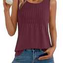 AUTOMET Womens Loose Fit Casual Flowy Tank Tops Trendy Sleeveless Summer Tops Clothing Outfits 2025 Wine XL