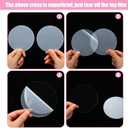 Yalikop 60 Pieces 4 Inch Round Acrylic Clear Blank Transparent Acrylic Disc Blank Round Circle Plastic Disc Sheet for DIY Projects Cake Decoration Crafts Wedding