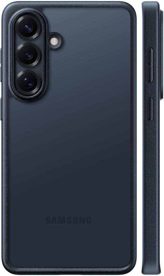 TORRAS Shockproof for Samsung Galaxy S26 Case, [12FT Military-Grade Drop Protection] Slim Thin for Samsung S26 Case, Anti-Fingerprint Translucent Matte Case for Samsung S26 with DIY Buttons, Black