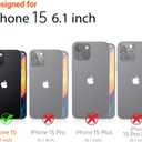 Compatible with iPhone 15 Case,with [Soft Slim][Camera Protection] Cute Kawaii Shiny Aesthetic Phone Cover Anti-Yellowing Shockproof Protective Cover for Women Girl-Dinosaurs