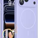 Miracase Magnetic for iPhone 17 Pro Case, Compatible with MagSafe, Integrated Silicone Camera Control Cover, 3.0mm Thicken Shockproof Drop Protection Phone Case for 17 Pro,Light Purple