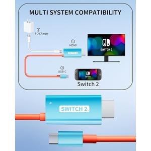 Switch TV Dock Docking Station for Nintendo Switch ,Portable 2025 New Models Adapter Support 4K/144HZ TV Dock Mode, (Blue and Red) Switch TV Dock Docking Station for Nintendo Switch ,Portable 2025 New Models Adapter Support 4K/144HZ TV Dock Mode, (Blue and Red)
