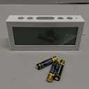 ALANAS Battery Operated Alarm Clock, Portable Digital Clock with Large Display, Snooze, Temperature & Date, Auto-Dim Night Light for Easy Reading, Ideal for Seniors, Kids, Bedroom, Travel, Nightstand (White)