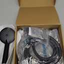 SUBEIXI Roman Tub Faucet with Sprayer, 2 Hole Deck Mount Tub Filler Bathtub Faucet with 5 Modes Hand Shower, Matte Black Bathtub Faucet Set with Water Diverter