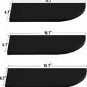 WELLAND Floating Corner Shelves Wall Mounted Display Shelf Set of 3 for Bathroom, Bedroom, Living Room, Kitchen, Office and More(Black)