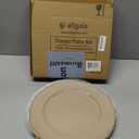 allgala 13-Inch 6-Pack Heavy Quality Round Charger Plates-Floral Tan-HD80347