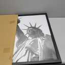 ONE WALL Tempered Glass 18x24 Poster Frame, Black Wood Photo Picture Frame for Wall Vertically or Horizontally Display - Mounting Hardware Included