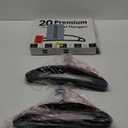 HOUSE DAY Black Velvet Hangers, 20 Pack Luxury Felt Non Slip Space Saving Heavy Duty Coat Hangers with 360 Swivel Hook