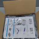 NADAMOO Freezer Organizer Bins, 2 Packs Large Expandable Stackable Chest Freezer Containers with Handle, Metal Adjustable Storage Baskets for Fridge, Deep Freezer, Cabinet, Kitchen, Pantry - Black