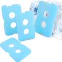 Bodaon Ice Packs for Cooler 2 Pack, Blue Ice Packs for Lunch Boxes and Coolers, Small Slim Freezer Pack for Lunch Cooler Bag, Ice Pack Cooler,Reusable Ice Pack Picnic Supplies, Cooling Thin Ice Packs, 2Pcs