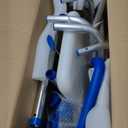 Sliding Shower Chair with Extra-Wide 360 Swivel Seat, 330lbs Tub Transfer Bench, Non-Slip & Padded Arms, Adjustable Height for Elderly & Disabled Inside Shower, Rectangular