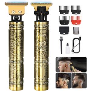 YOGINGO Professional Hair Trimmer for Men, Cordless Rechargeable Beard Trimmer Hair Clippers for Men, Metal Body Cutting Grooming Kit, Beard Shaver Barbershop, Bronze
