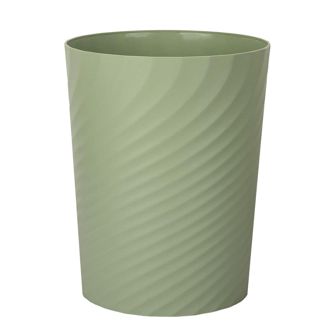 UUJOLY Plastic Small TrashCan Wastebasket, Garbage Container Basket for Bathrooms, Laundry Room, Kitchens, Offices, Kids Rooms, Dorms, 3.5 Gallon, Mint Green (1 Pack)