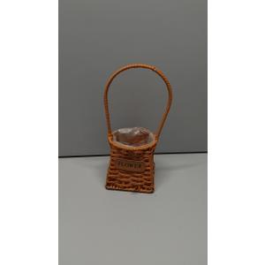 Woven Basket Portable Decorative Flower Basket for Wedding Gift Storage and Rustic Home Decor
