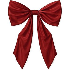 GUDELAK 43 x 24 Inches Large Bow Themed Party Decorations Giant Red Bow Decor Satin Ribbon, Contains Felt Big Red Bow Wall Decor Girl Coquette Birthday Wedding Decorations