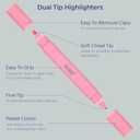 BLIEVE Aesthetic Cute Highlighters No Bleed Through, Dual Tip 6 Pack, Pastel Colors For Bible & Journaling