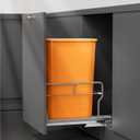 YJHome Pull Out Trash Can Cabinet with Soft-Close Slides