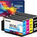 950XL 951XL Combo Compatible for 950 XL 951 XL Ink Cartridge Replacement for OfficeJet Pro 8610 8620 8100 8630 8660 8640 8615 76DW 251DW (1 Black, 1 Cyan, 1 Magenta, 1 Yellow)