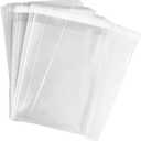 Nobranded 100 pcs Clear 8" x 12" Self Seal Cello Cellophane Bags Resealable Poly Bags 2.8 mils OPP Bag for Packaging Clothing, T Shirts, Party Decorative Gift