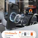 TORRAS 360 Magnetic Stand for iPhone Air Case, [Fit for MagSafe] [Military-Grade Protection] Translucent Slim Case for iPhone 17 Air, 2025, Obsidian Black, Ostand O3 Fitness Series