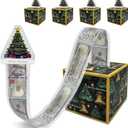 5 Pack Merry Money Box, Money Box for Cash Gift Pull Up Surprise Gift Holder for Cash with Pull Out DIY Funny Surprise Friend Family Women MenGreen