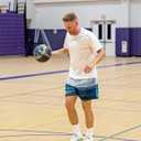 Mens Running Quick-Dry Mesh Gym Shorts with Paisley Design Lightweight Athletic Casual Shorts,Pockets for Outdoor (Blue, L)