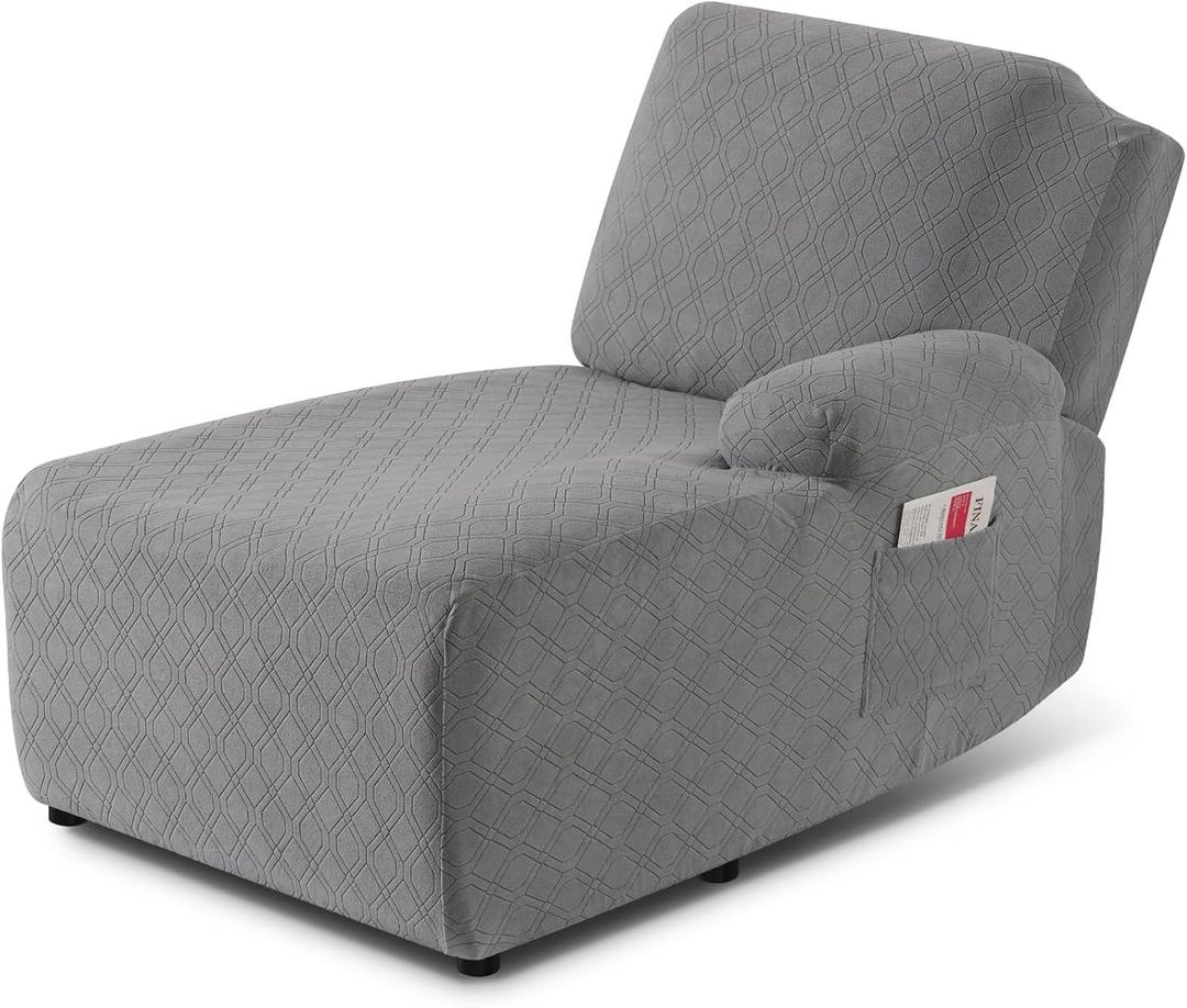 VANSOFY Couch Cover L Shape Washable Sofa Cover 1-Piece Sectional Sofa Slipcover Furniture Protector Stretch Couch Slipcover (Right Facing L Shape Cover, Light Gray)
