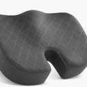 Memory Foam Seat Chair Cushion for Relieves Back Sciatica Pain Tailbone Pain Coccyx Degenerating Disc Orthopedic Osteoarthritis Prostate Cushion Low Back Pain Cushion Hip Shaping (Dark Gray)
