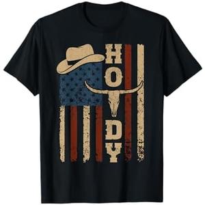 Western Country Men Teen Boy Kid Rodeo Southern Cowboy Howdy T-Shirt, L