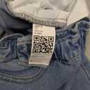 Haloumoning Girls Cute Wide Leg Flared Jeans Kids Oversized Elastic Waist Paper Bag Pants with Pockets, Wash Blue, 150